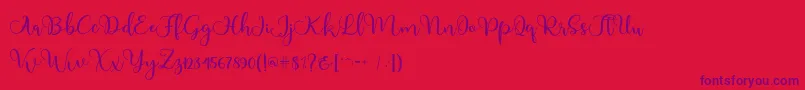Adinda Font – Purple Fonts on Red Background