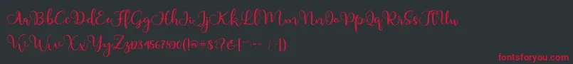 Adinda Font – Red Fonts on Black Background