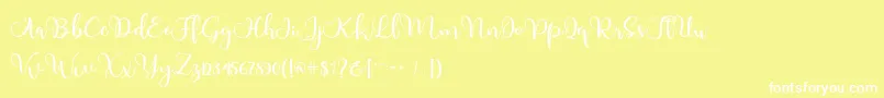 Adinda Font – White Fonts on Yellow Background