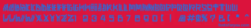 Adine Grunge Font – Blue Fonts on Red Background