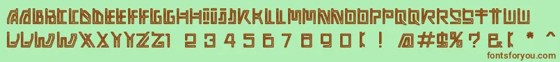 Шрифт Adine Grunge – коричневые шрифты на зелёном фоне