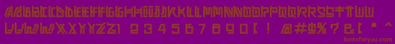 Adine Grunge Font – Brown Fonts on Purple Background