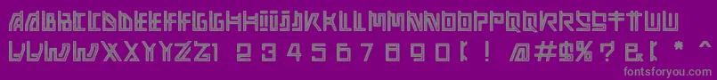 Adine Grunge-fontti – harmaat kirjasimet violetilla taustalla
