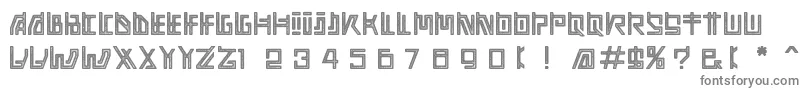Adine Grunge-fontti – harmaat kirjasimet valkoisella taustalla
