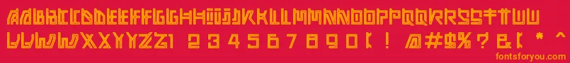 Adine Grunge-fontti – oranssit fontit punaisella taustalla