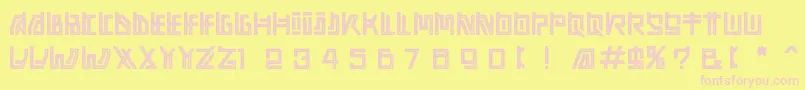 Adine Grunge Font – Pink Fonts on Yellow Background