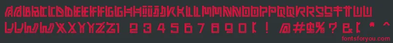 Adine Grunge Font – Red Fonts on Black Background