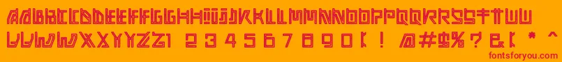 Adine Grunge Font – Red Fonts on Orange Background