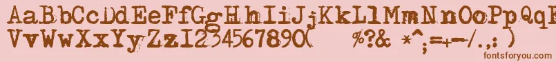 adler Font – Brown Fonts on Pink Background