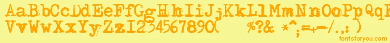 adler Font – Orange Fonts on Yellow Background