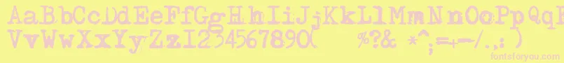 adler Font – Pink Fonts on Yellow Background