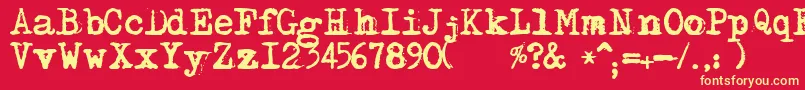 adler Font – Yellow Fonts on Red Background