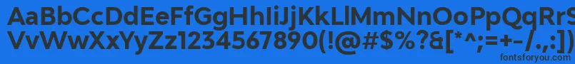 Шрифт Adlinnaka BoldDemo – чёрные шрифты на синем фоне