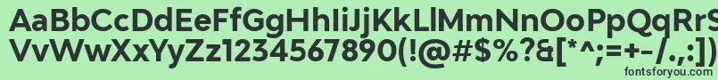 フォントAdlinnaka BoldDemo – 緑の背景に黒い文字