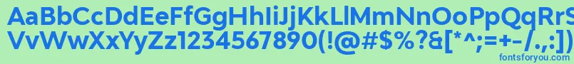 Adlinnaka BoldDemo Font – Blue Fonts on Green Background