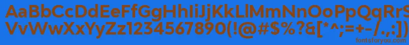 Adlinnaka BoldDemo-fontti – ruskeat fontit sinisellä taustalla