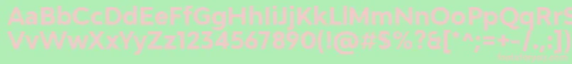 Adlinnaka BoldDemo-fontti – vaaleanpunaiset fontit vihreällä taustalla
