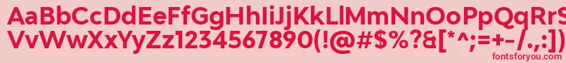 フォントAdlinnaka BoldDemo – ピンクの背景に赤い文字