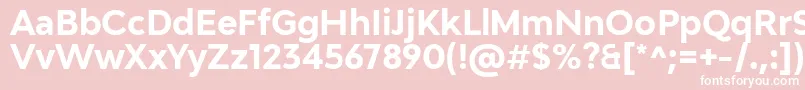 Fonte Adlinnaka BoldDemo – fontes brancas em um fundo rosa
