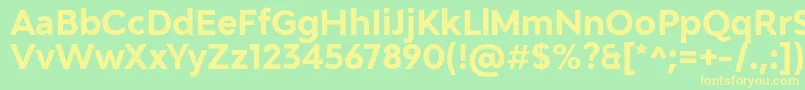 Шрифт Adlinnaka BoldDemo – жёлтые шрифты на зелёном фоне