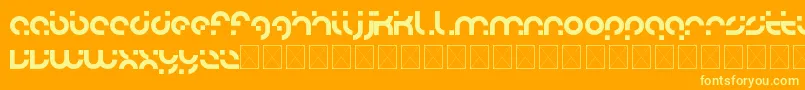 adobo Font – Yellow Fonts on Orange Background