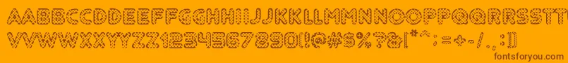 Adolfito Font – Brown Fonts on Orange Background