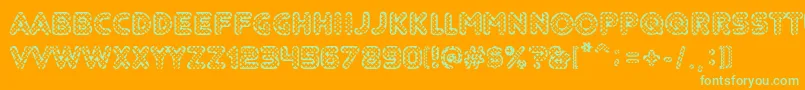 Adolfito Font – Green Fonts on Orange Background