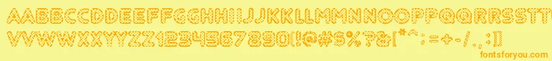 More about Adolfito Font Adolfito Font – Orange Fonts on Yellow Background