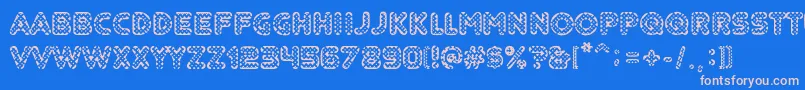 Adolfito Font – Pink Fonts on Blue Background