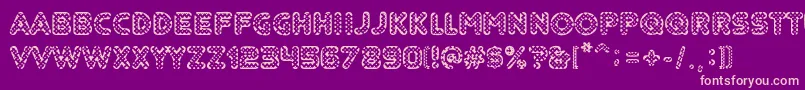 Adolfito-Schriftart – Rosa Schriften auf violettem Hintergrund
