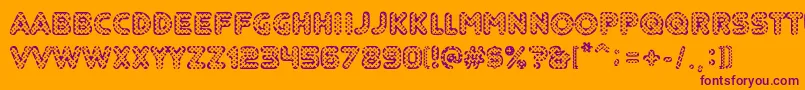 Adolfito Font – Purple Fonts on Orange Background