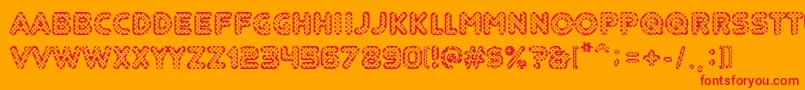 Adolfito Font – Red Fonts on Orange Background