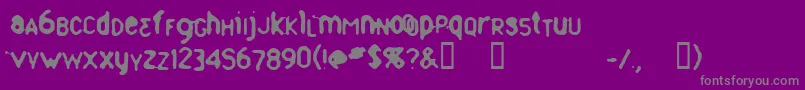 フォントWhorn – 紫の背景に灰色の文字