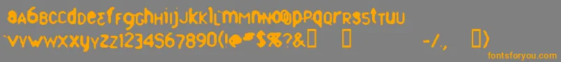 Whorn Font – Orange Fonts on Gray Background