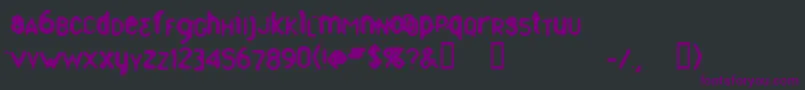 Czcionka Whorn – fioletowe czcionki na czarnym tle