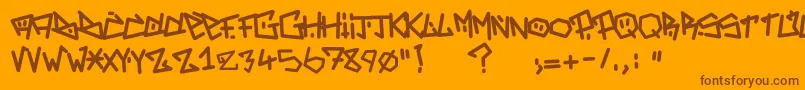 Шрифт Adrenaline Zero – коричневые шрифты на оранжевом фоне