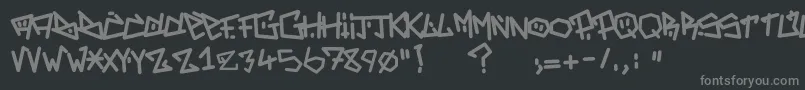 fuente Adrenaline Zero – Fuentes Grises Sobre Fondo Negro