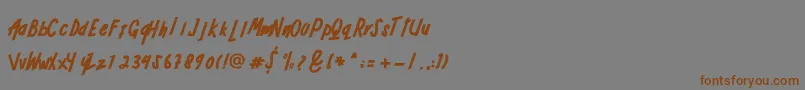 ADRENALINE Font – Brown Fonts on Gray Background
