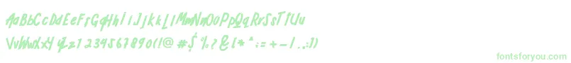 ADRENALINE Font – Green Fonts on White Background