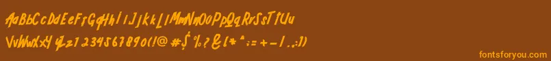 ADRENALINE Font – Orange Fonts on Brown Background