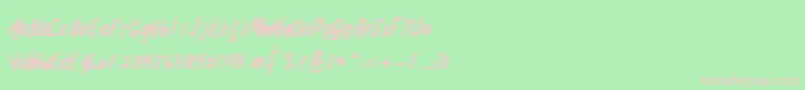 ADRENALINE Font – Pink Fonts on Green Background