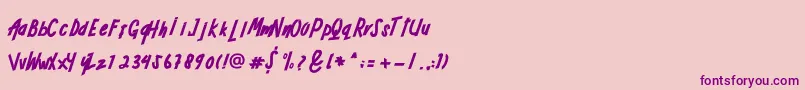 ADRENALINE Font – Purple Fonts on Pink Background