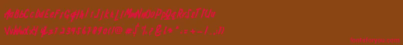 ADRENALINE Font – Red Fonts on Brown Background
