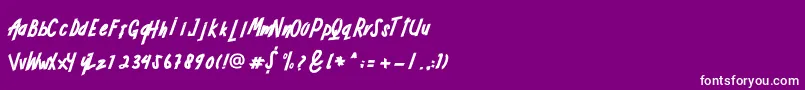 ADRENALINE Font – White Fonts on Purple Background