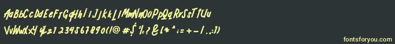 ADRENALINE Font – Yellow Fonts on Black Background