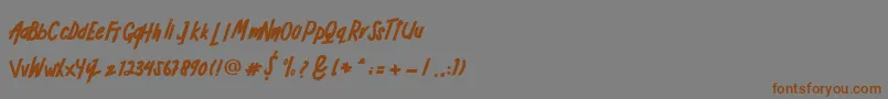 ADRENALINE Font – Brown Fonts on Gray Background
