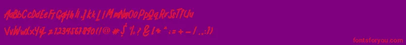 ADRENALINE Font – Red Fonts on Purple Background