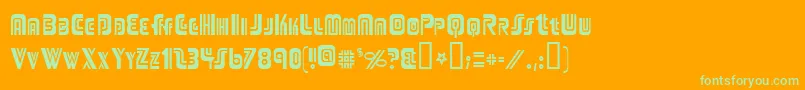 adriator Font – Green Fonts on Orange Background