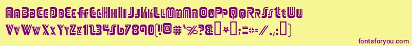 adriator Font – Purple Fonts on Yellow Background