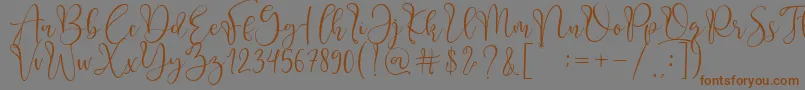 Adsila-Schriftart – Braune Schriften auf grauem Hintergrund
